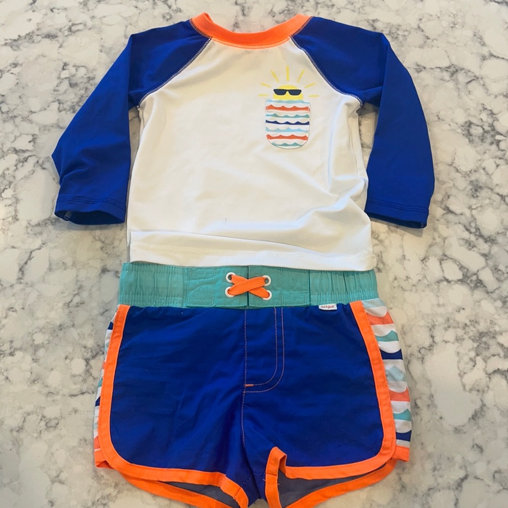 Cat & Jack Swim Trunks and Rashguard